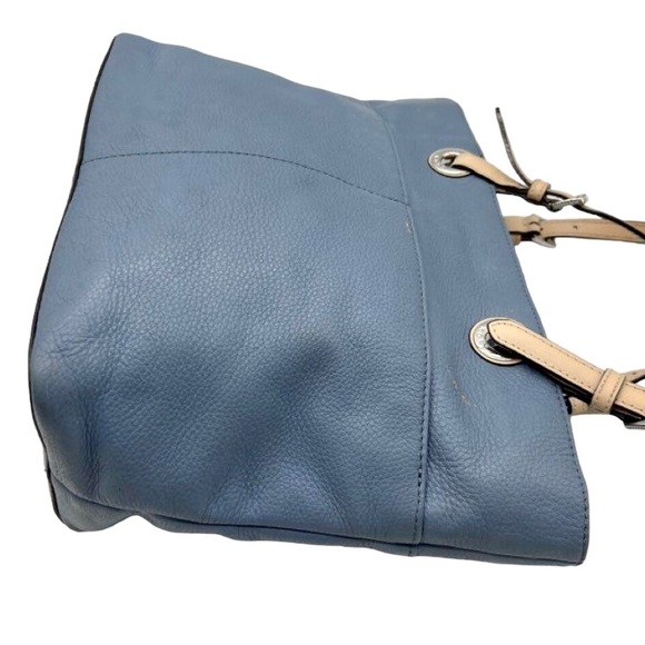 Michael Kors Light Blue Pebbled Leather Shoulder Bag Tote EUC - Picture 4 of 7